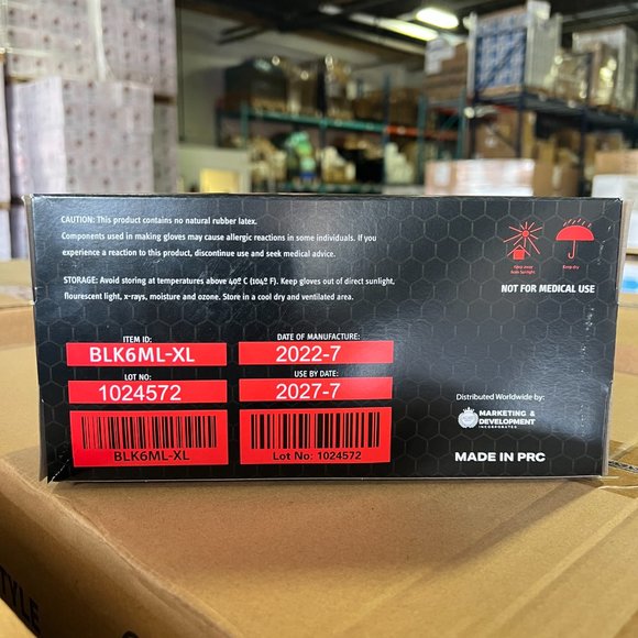 6 Mil Grizzly Grip Nitrile Gloves (Black) - Picture 4 of 4